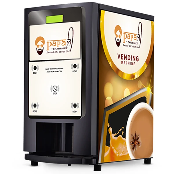 Papaji - Counter Top Chai/Coffee 4 Canister Machine 1 Un