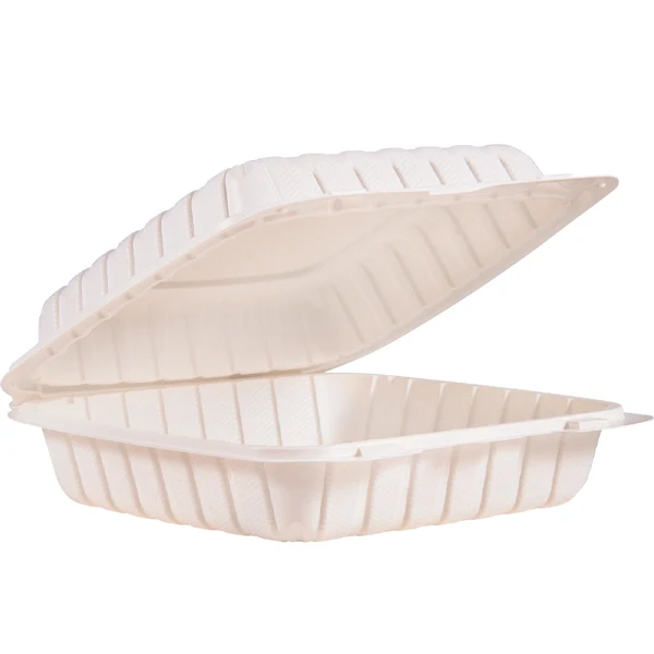 Dart - 9IN Mfpp White 1COMPARTMENT Hinged Container 2x75 PK