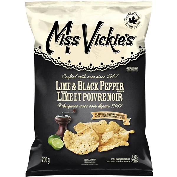 Miss Vickies - Lime And Black Pepper 200GR