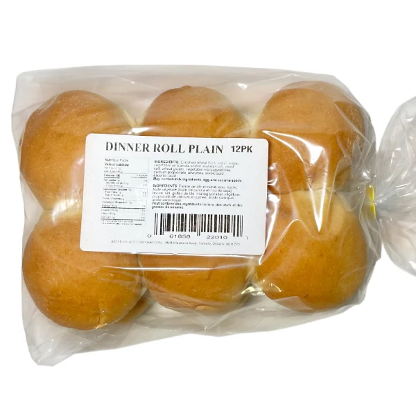 B&A Bakery - Plain White Dinner Rolls 12PCS