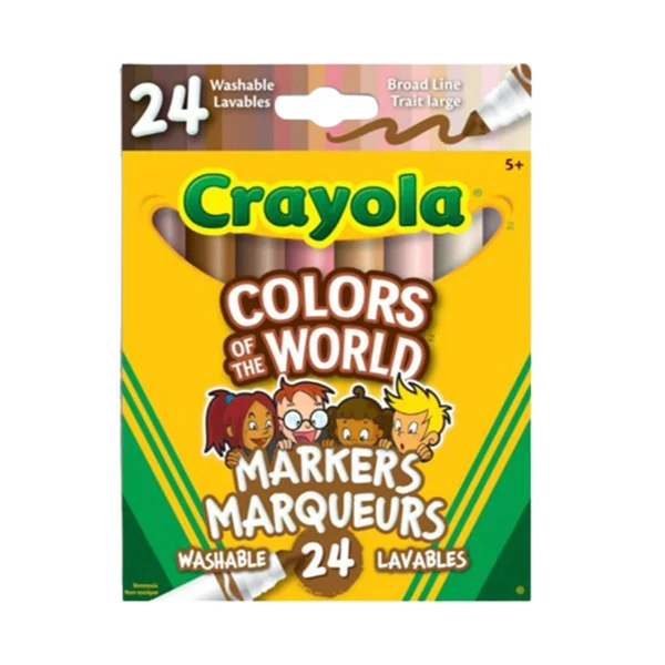 Crayola - 24PC Colours Of The World Broad Markers 1EA