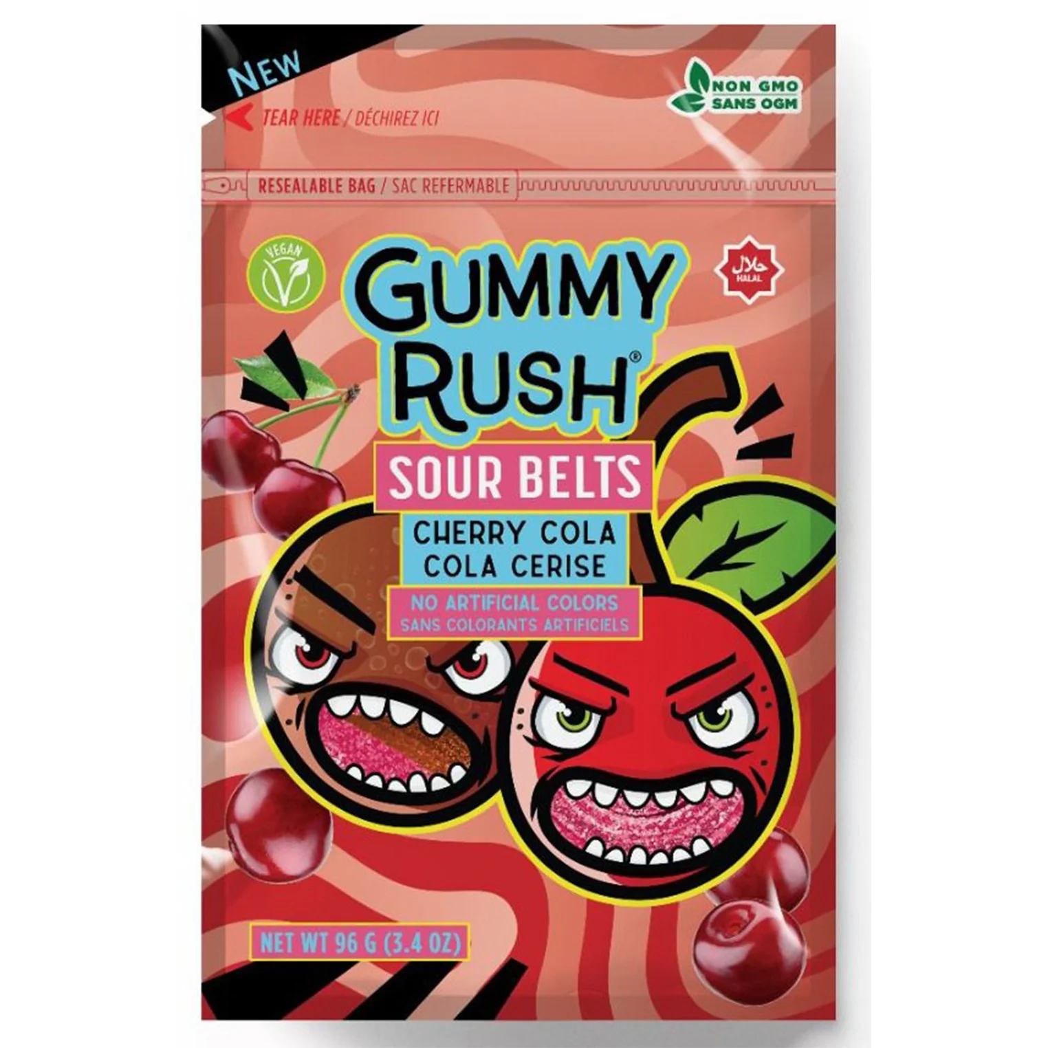 Gummy Rush - Sourbelt Cherry Cola 12x96 GR