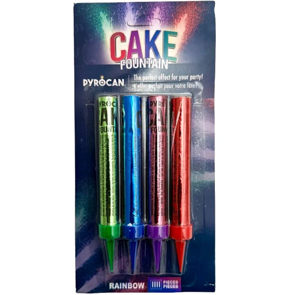 Pyrocan - Assorted Color Cake Fountain 4EA