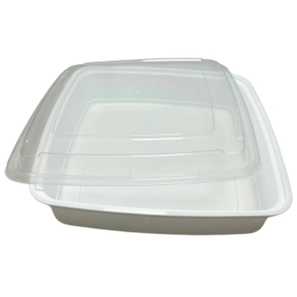 Lr - Square Je-48 White Container Combo 48OZ 100EA