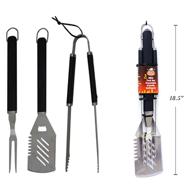 Grill Maestro - Stainless Steel Barbecue Tool SET 3PC