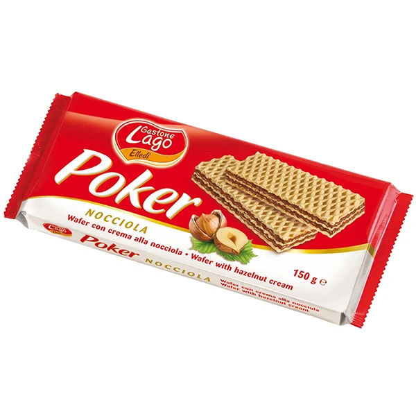 Lago - Poker Wafer Hazelnut 150GR