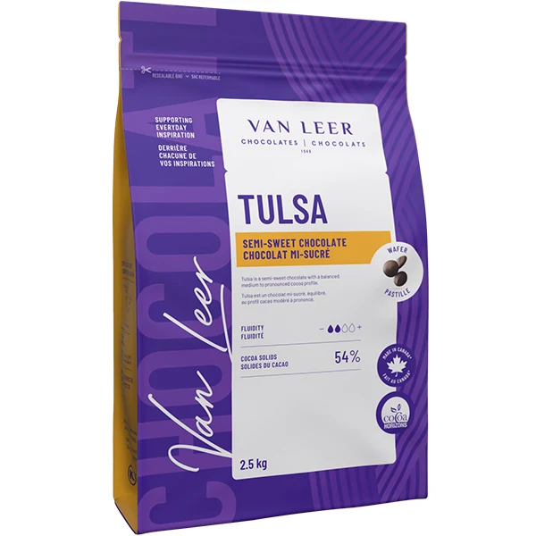 Van Leer - Tulsa Semi-Sweet Dark Chocolate Wafer 8x2.5 KG