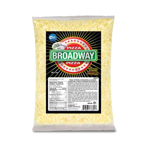 Broadway - Pizza Topping Mozzarella Shredded 4x2 KG