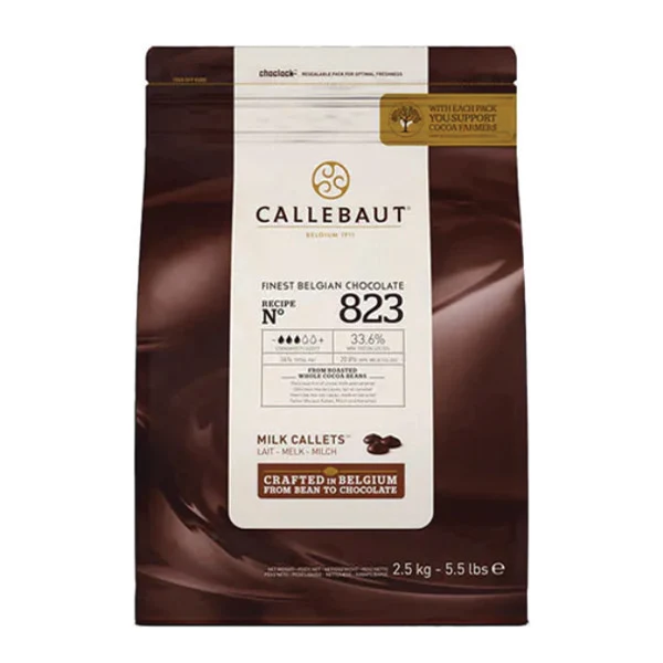 Callebaut - Milk Chocolate 33.6% Callets 823-Cau-76 8x2.5 KG