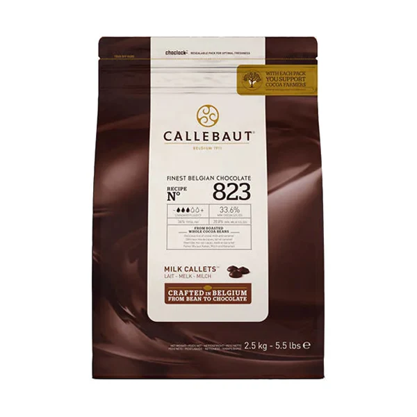 Callebaut - Milk Chocolate 33.6% Callets 823-Cau-76 2.5KG