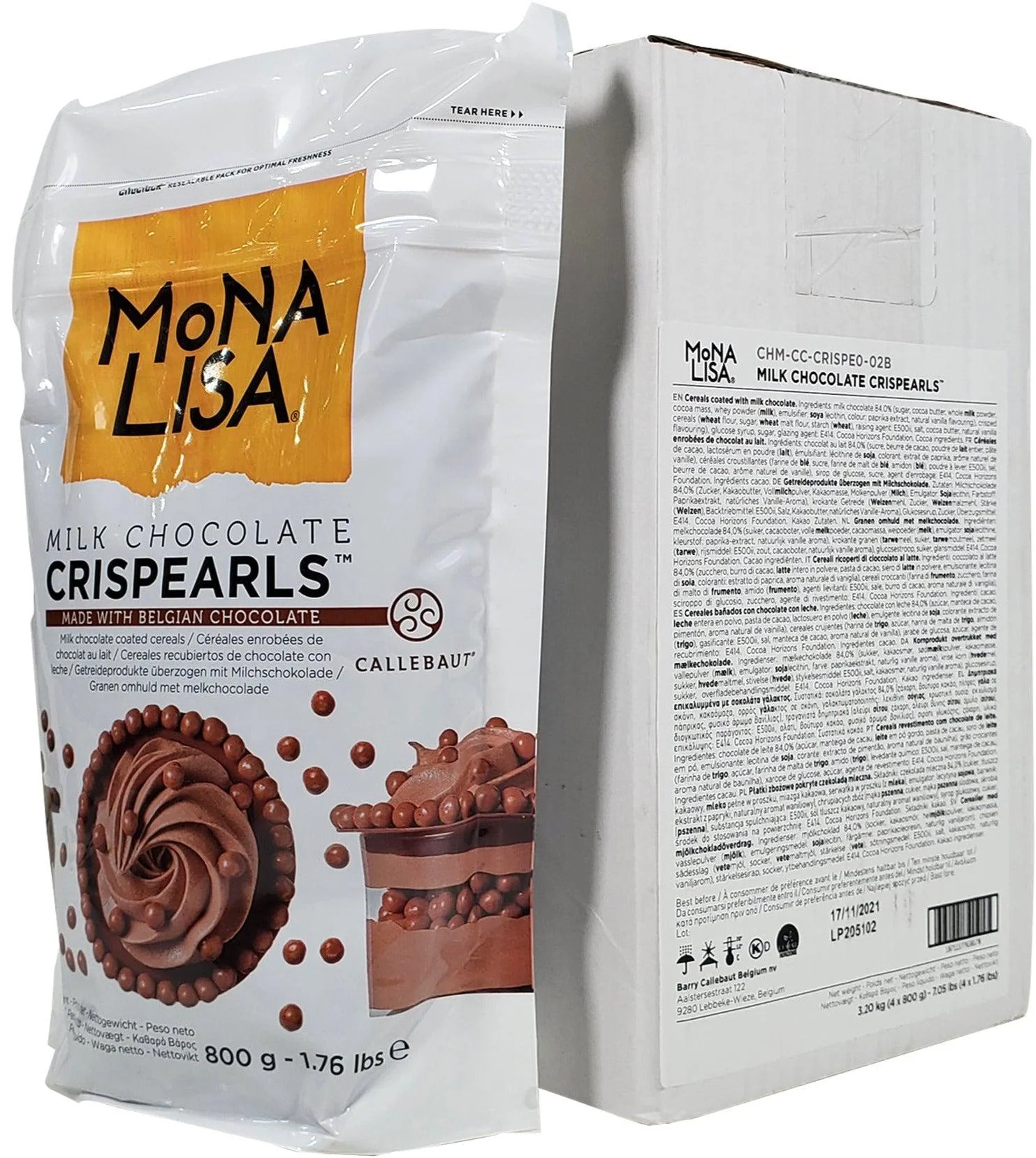 MonaLisa/Callebaut - Crispearls - Milk — Each (800 G)