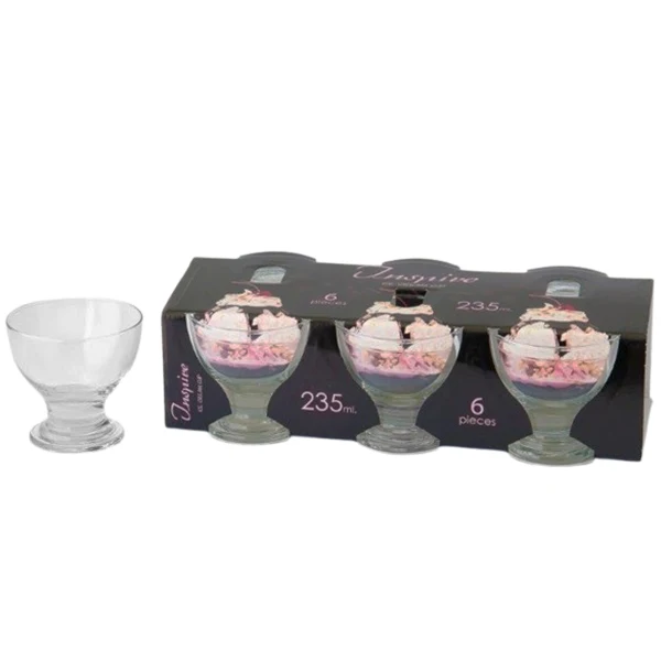 Standa - Dessert Dish 7.9oz Glass Set Of 6 EA