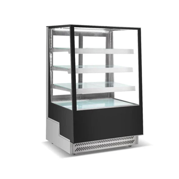 Coldzone - Straight Glass Pastry Display Black 35"