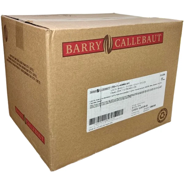 Callebaut - Supremely Dk Semi-Sweet Chocolate Chunks 45LBS