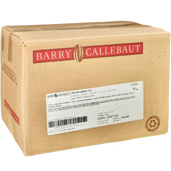 Callebaut - Semi Sweet Chocolate Chips 4000CT 22.65KG