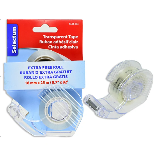Selectum - Clear Tape 18MMX25M With Extra Refill Roll