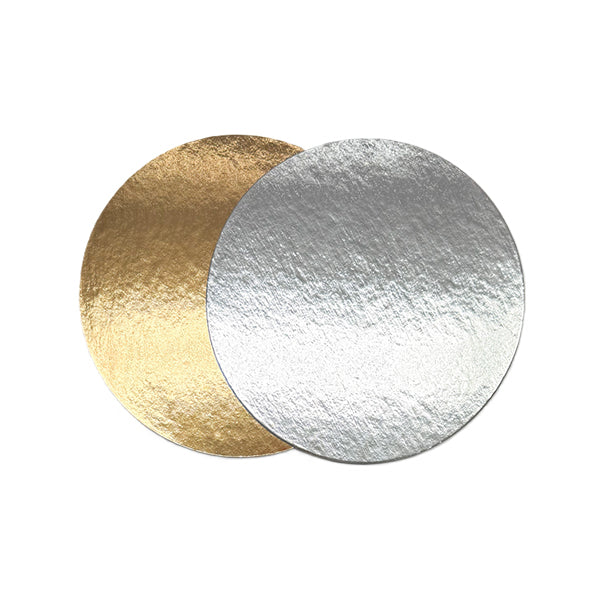 Enjay - 7" Gold/Silver Cake Board Straight Edge Round 135CT