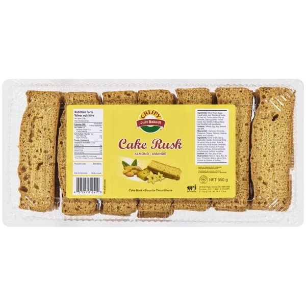 Crispy - Cake Rusk Almond 550GR