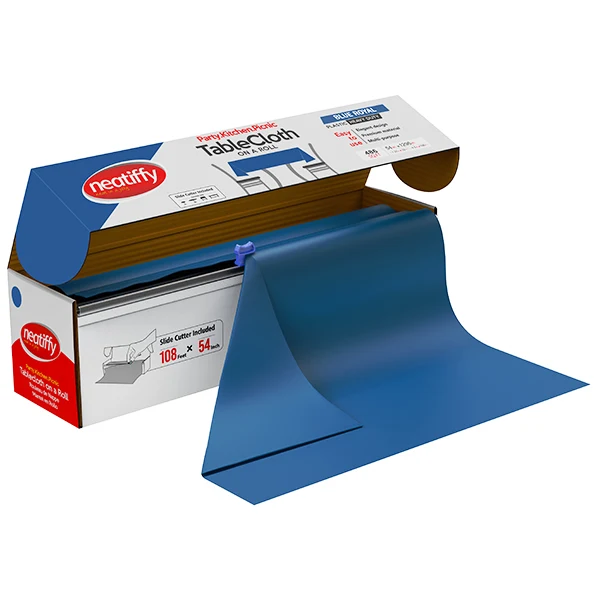 Neatiffy - Royal Blue Tablecloth 54INx108FT 1ROLL