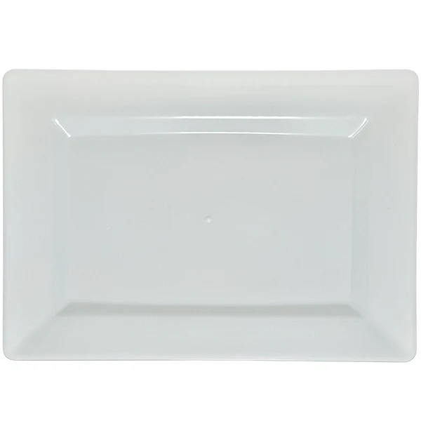 Party Couture - Wht 7.5" Rectangle Dessert Plate 10PK