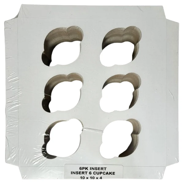 E.B. Box - 6PK Cupcake Insert 10x10x4 100EA
