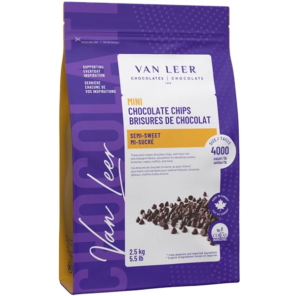 Van Leer - Semi-Sweet Dark Chocolate Chips 8x2.5 KG