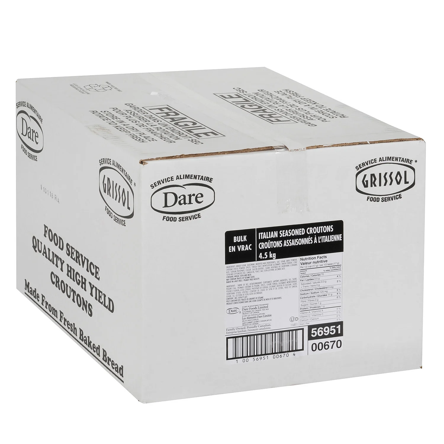 Dare - Italian Seasoned Crouton 4.54KG