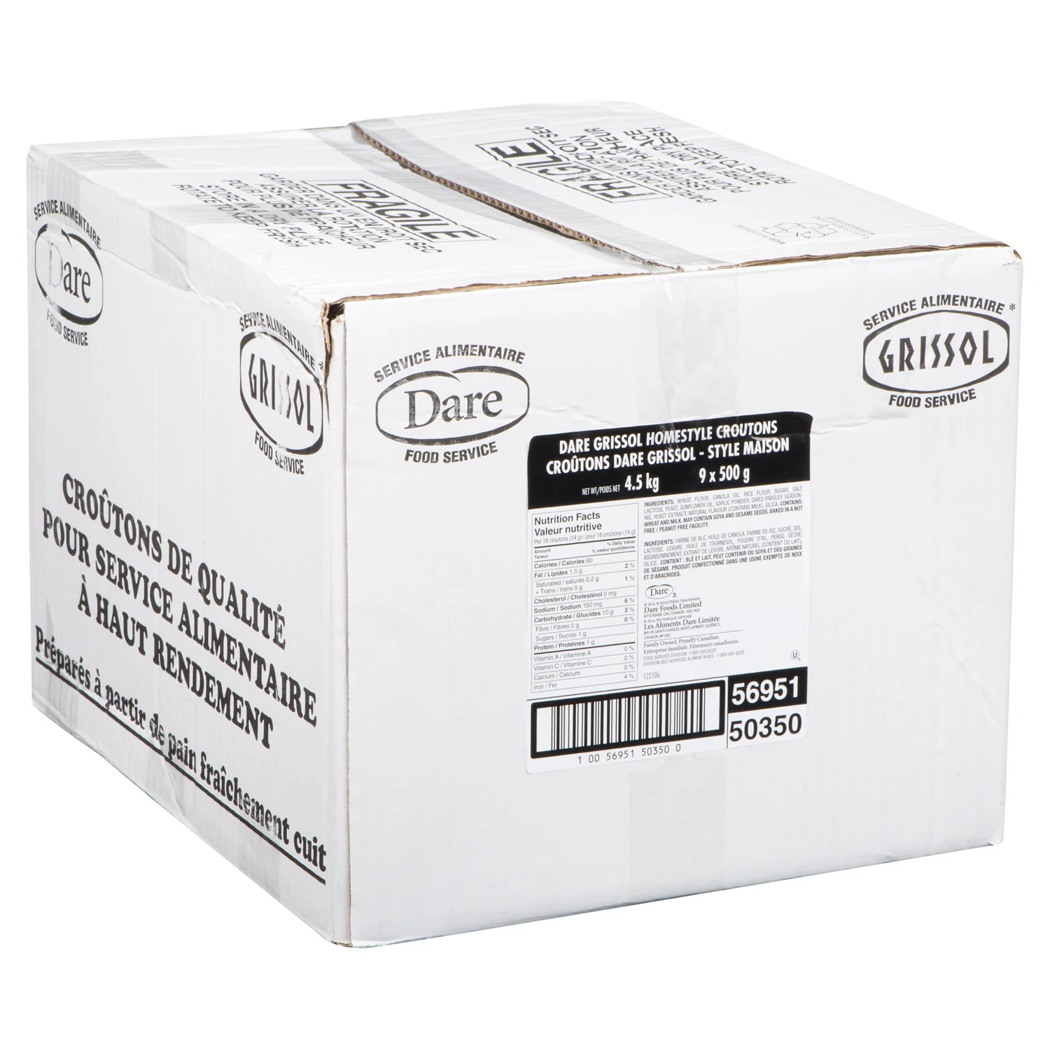 Dare - Homestyle Croutons 9x500 G