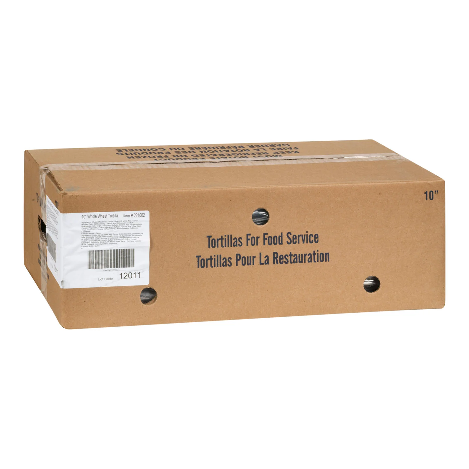 Sonora - 10IN Whole Wheat Tortillas 12X12 144EA