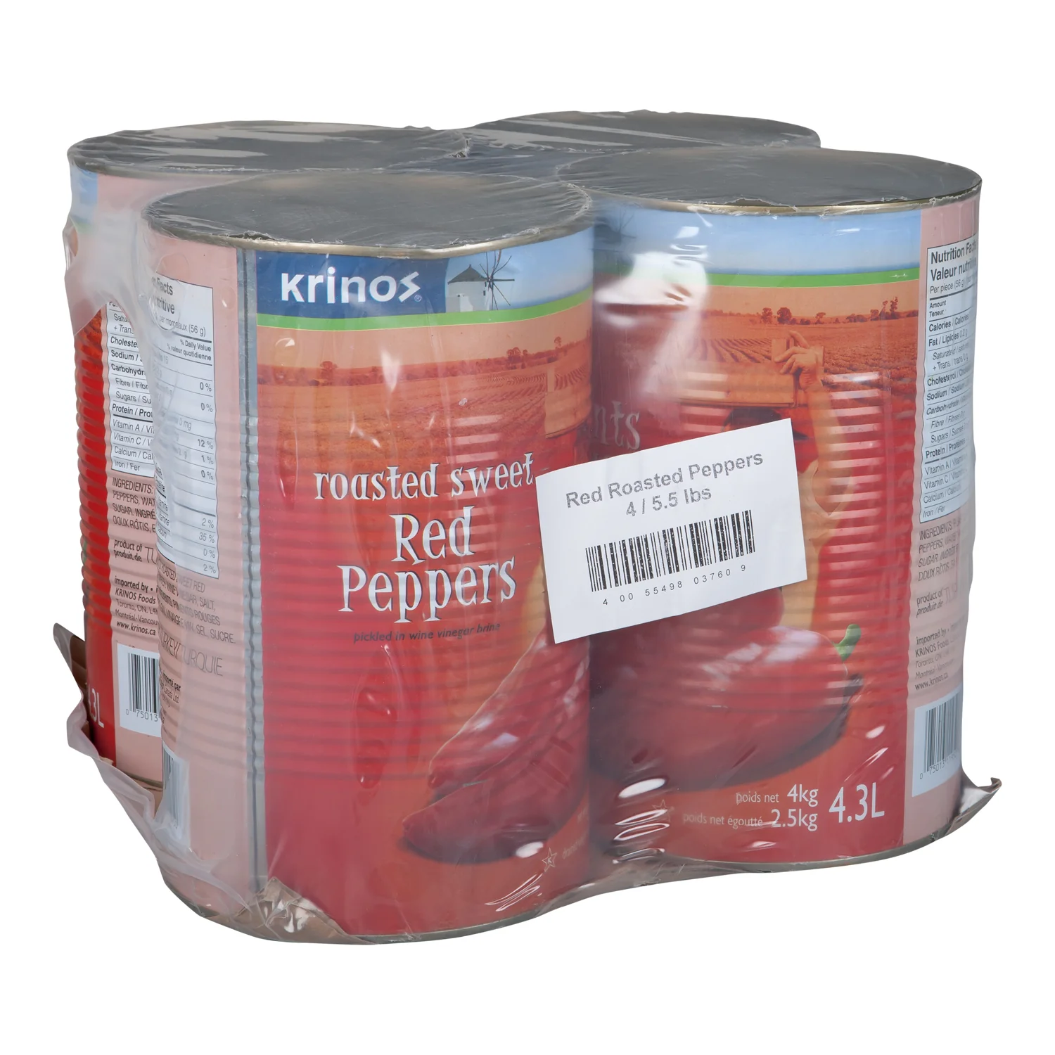 Krinos - Sweet Red Peppers 4x4 KG