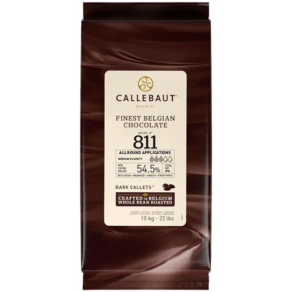 Callebaut - 54.5% Semi Sweet Chocolate Callets 811-Nv-595 10KG