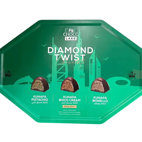 Choco Lake - Kunafa Bonbon Pistachio Bisco & Bonello IN Tin 600GR