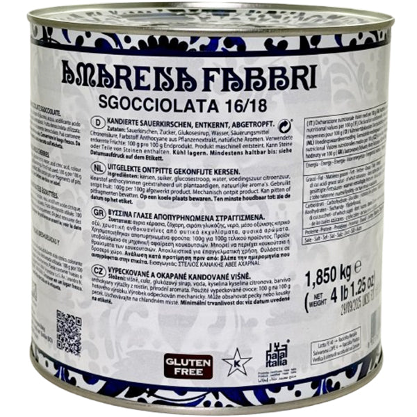 Fabbri - Drained Amarena Cherries 3x1.85 KG