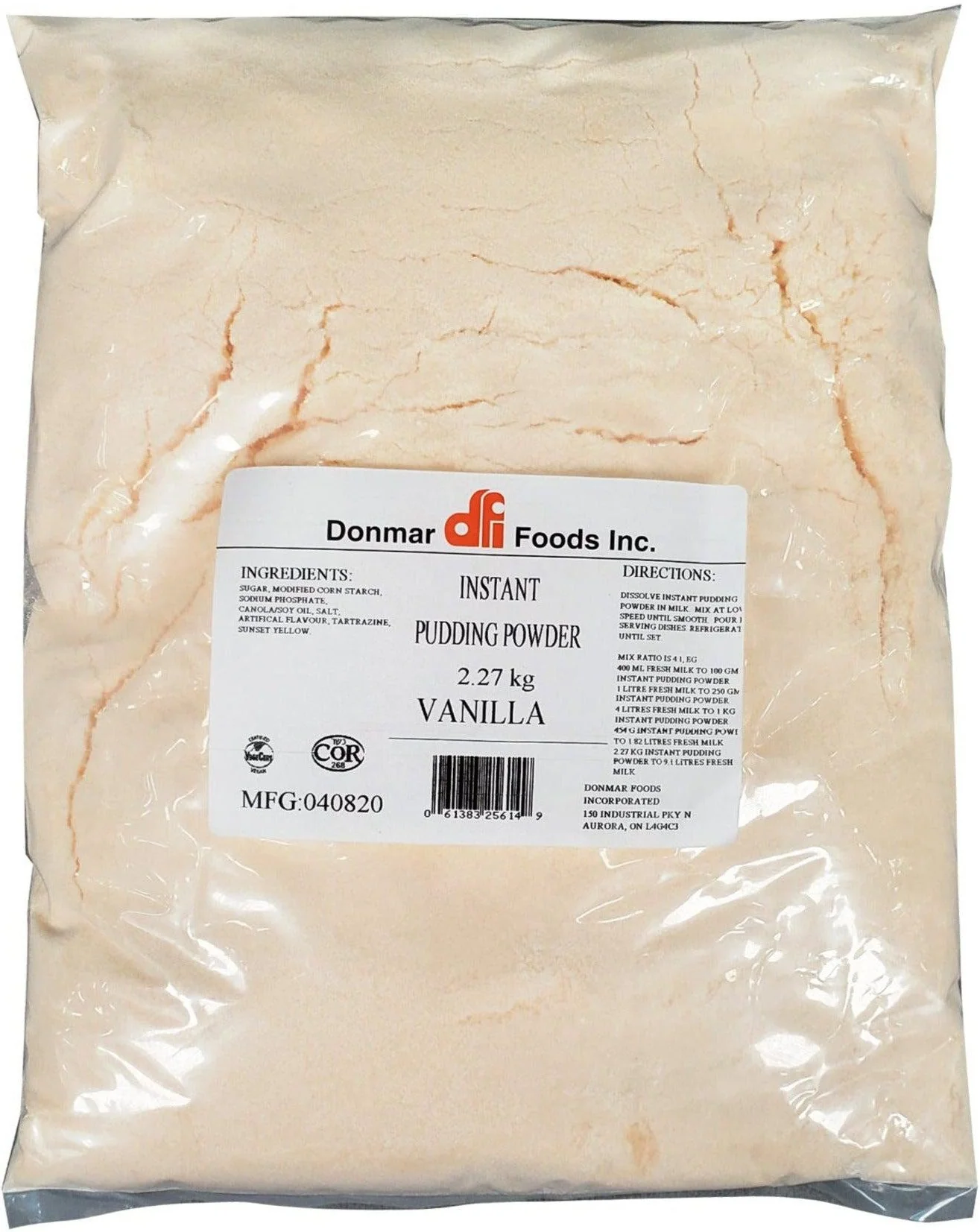 Donmar Instant Pudding Powder - Vanilla — Each (2.27 KG)