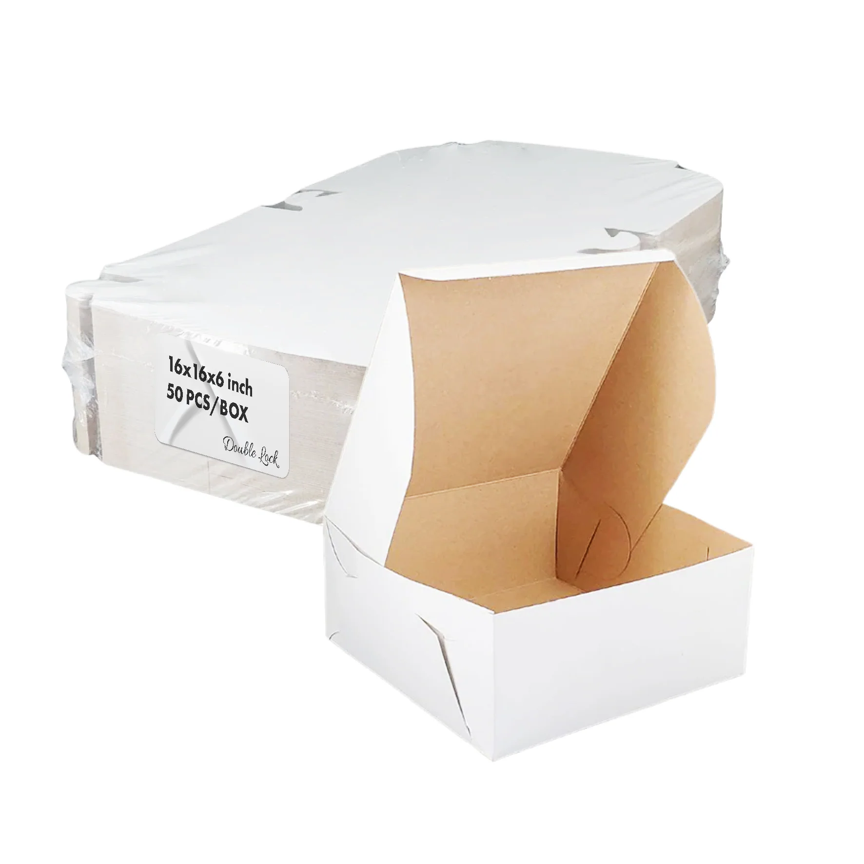 EB - White Cake Boxes - 16x16x6