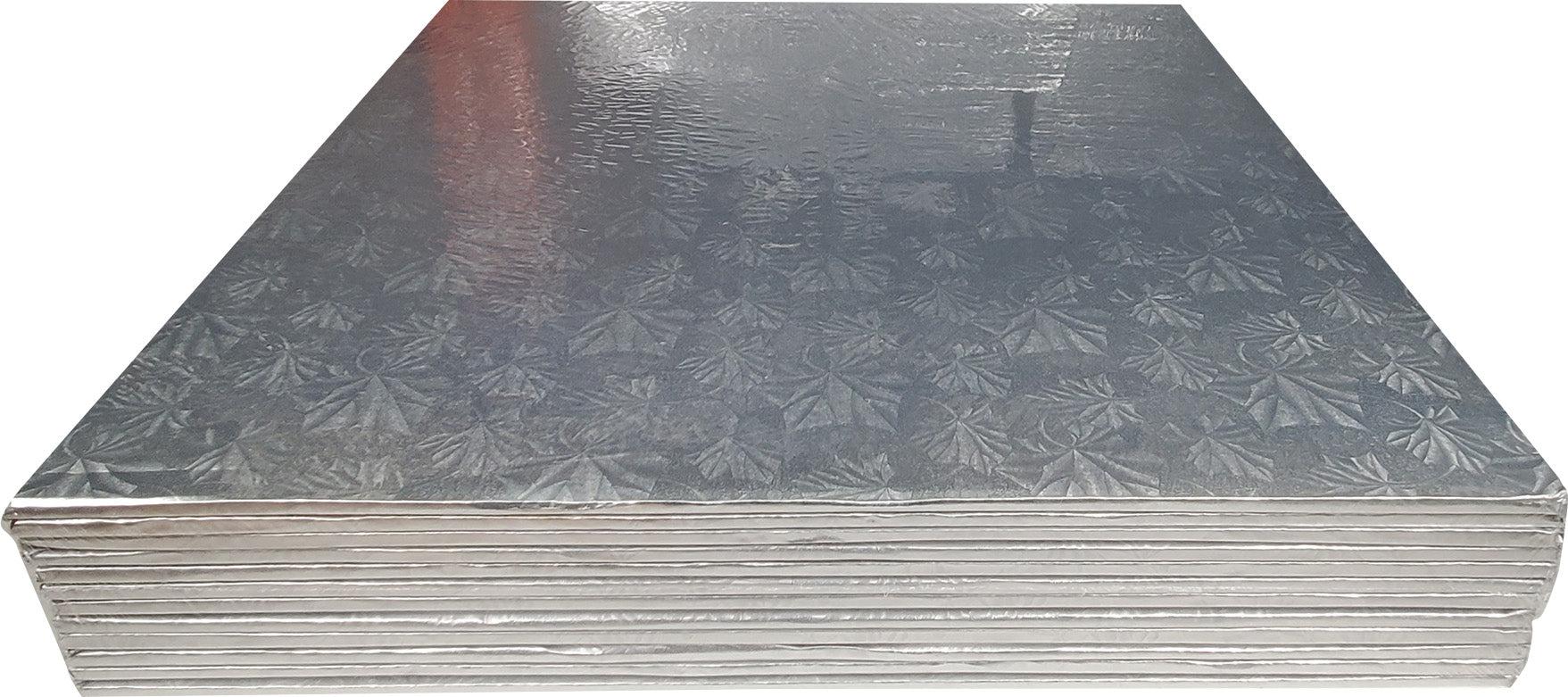 Decora Silver Square Cake Boards - 18" — Case (12 CT)