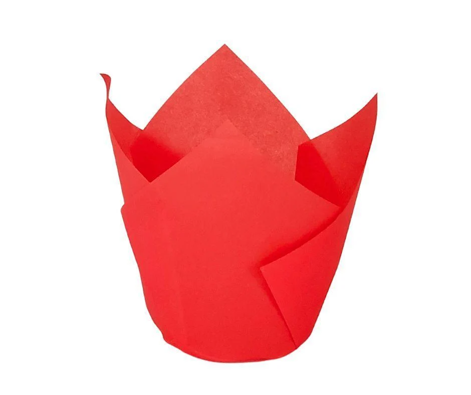 Decora - Muffin Cups - Tulip - Red — Case (10 x 100 CT)