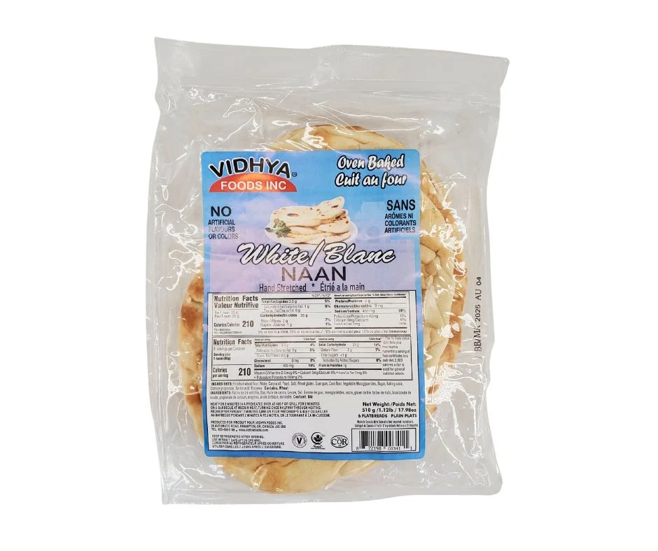 Vidhya - Naan - White/Plain - Hand Stretched — Each (510 G)