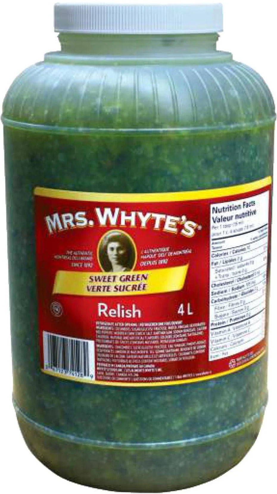 Mrs. Whytes - Sweet Green Relish — Case (2 x 4 L)
