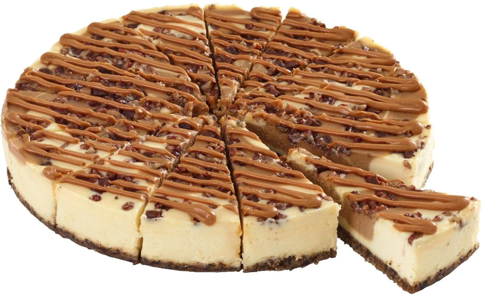 Elite Sweets - Cake - 10" Caramel Pecan Cheesecake - Sliced — Case (4 CT)