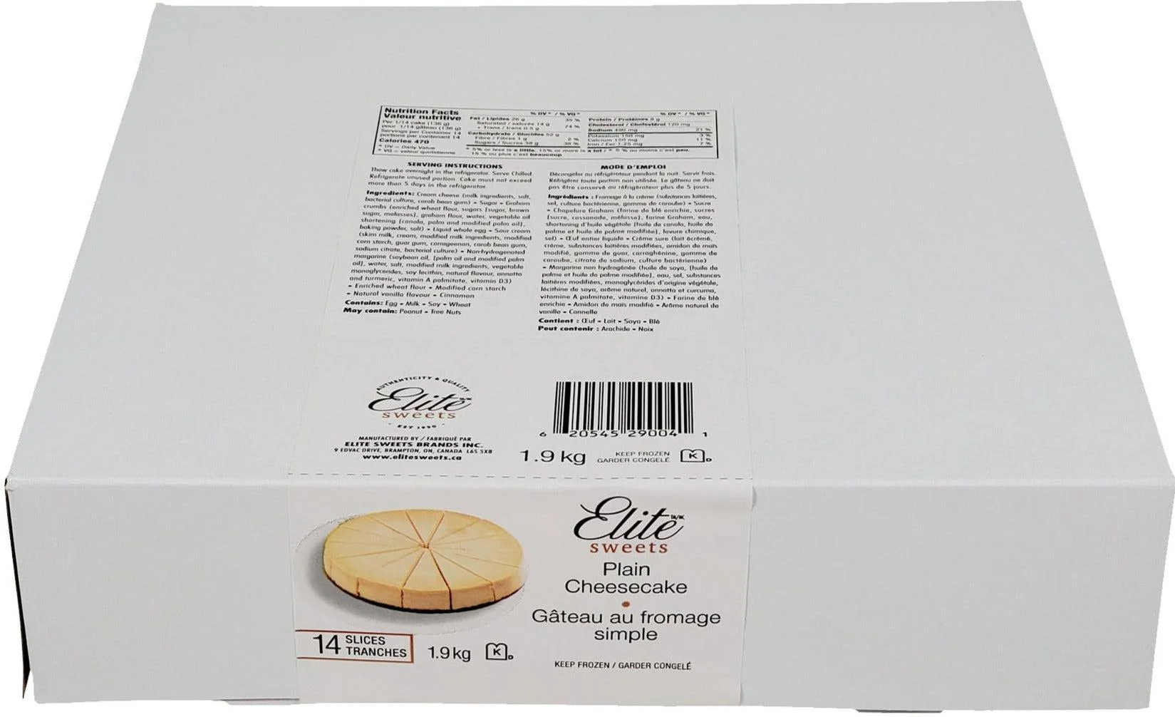 Elite Sweets New York Style Cheesecake 10" Slice — Each (1 CT)