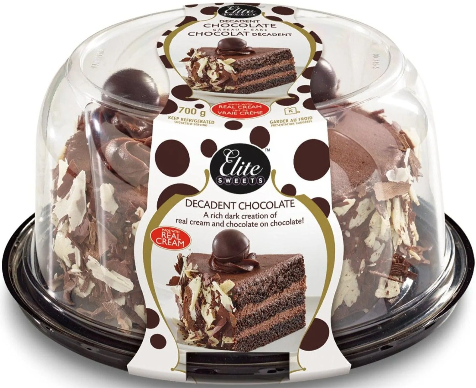 Elite Sweets - 6" Decadent Chocolate Cake — Case (4 CT)