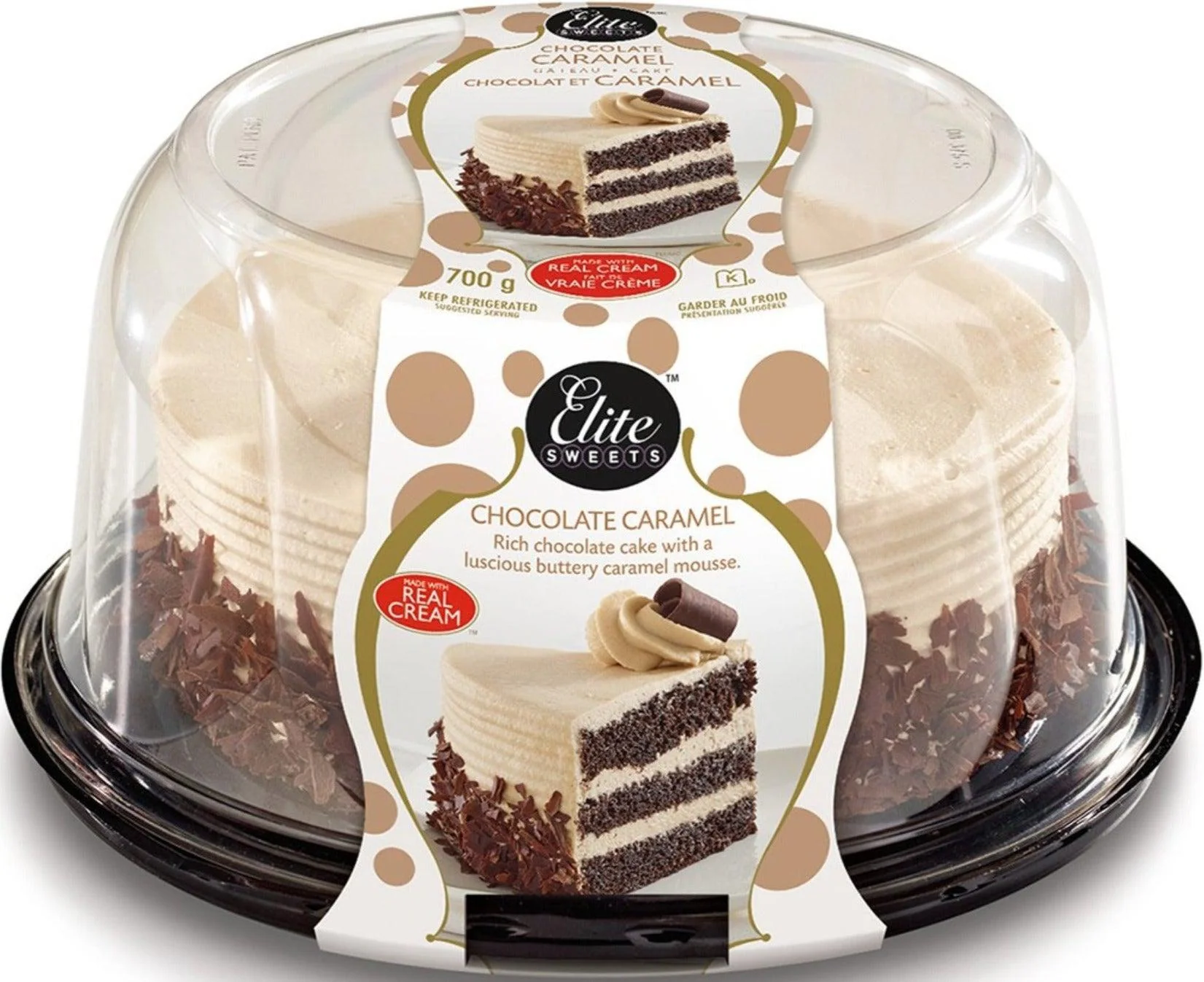 Elite Sweets - 6" Chocolate Caramel Cake — Case (4 CT)