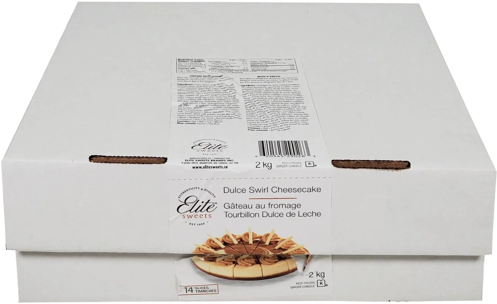Elite Sweets - 10" Dulce Swirl Cheesecake — Case (2 CT)