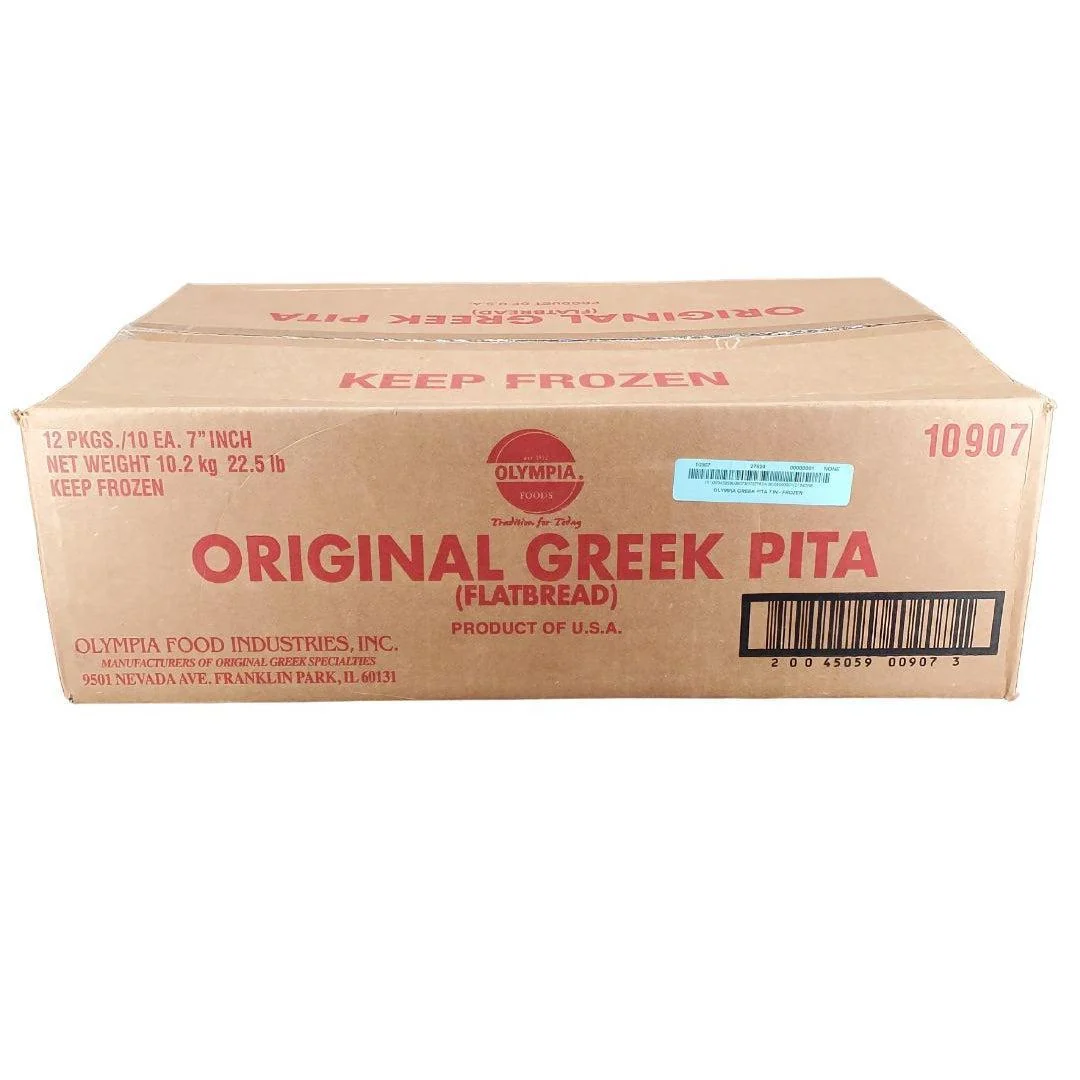 Olympia - 7" Pita Bread - Greek - White — Case (10 CT)