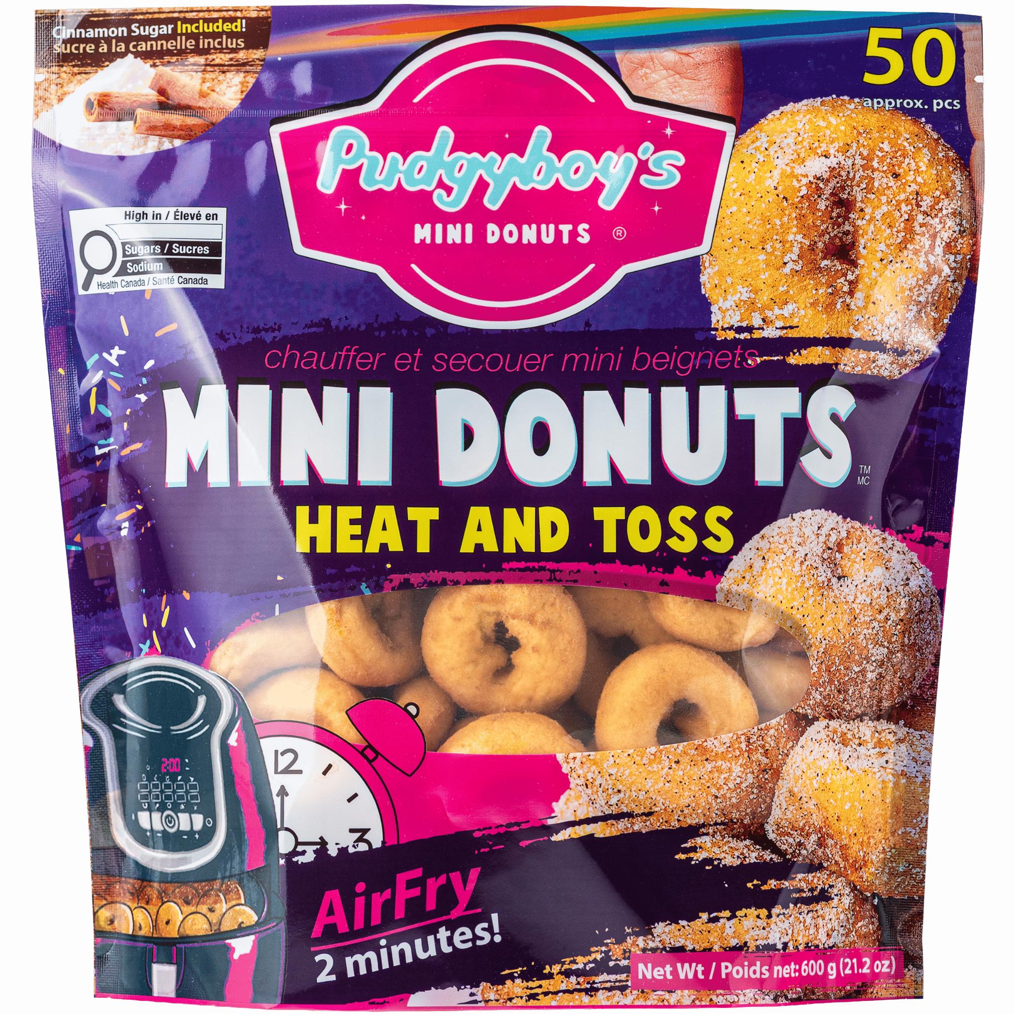 Pudgyboy's - Mini Donuts - Heat and Toss — Case (8 x 50 CT)