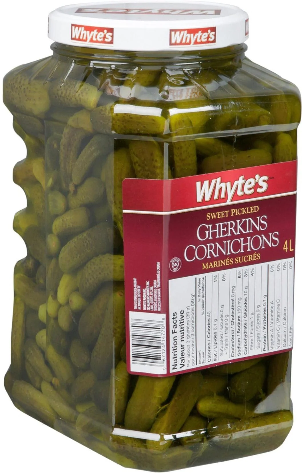 Mrs. Whyte's - Sweet Pickled Gherkins — Case (2 x 4 L)