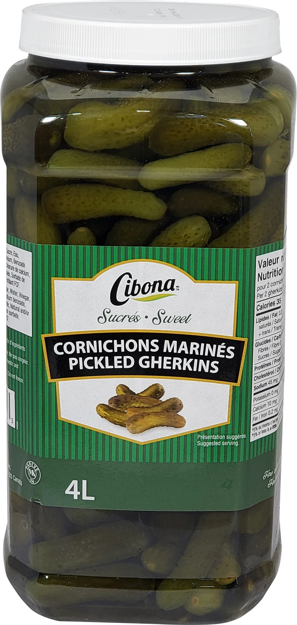 Cibona - Gherkins - Sweet — Case (2 x 4 L)