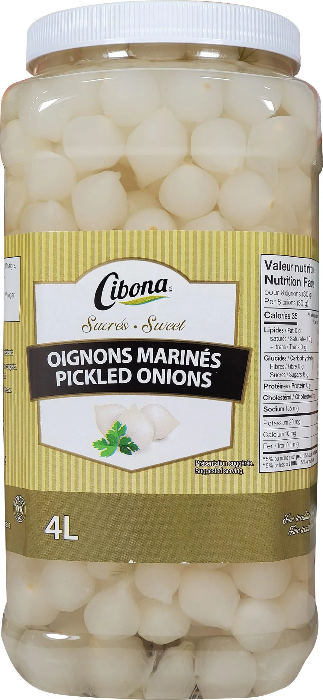 Cibona - Pickled Onion - Sweet — Case (2 x 4 L)