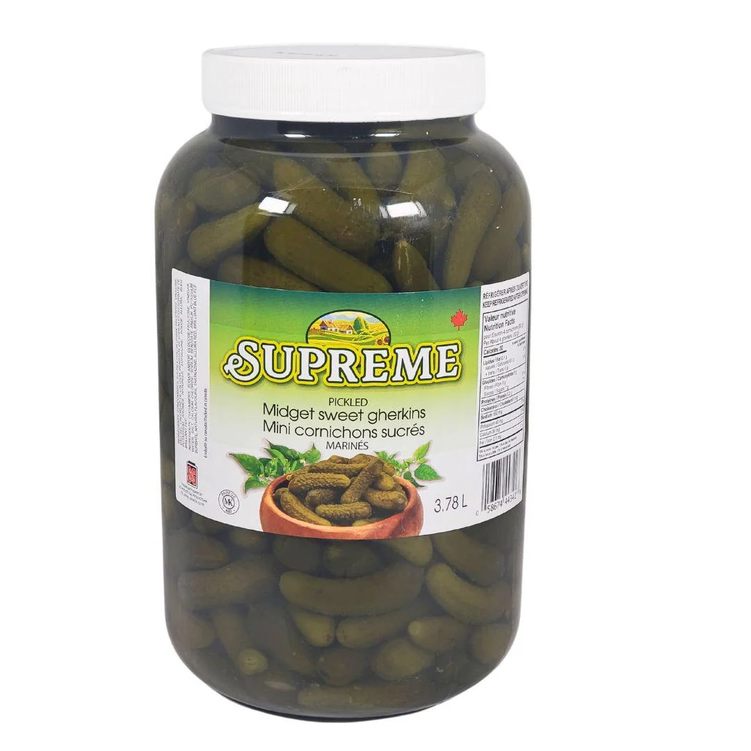 Supreme - Sweet Midget Gherkins — Case (2 x 3.78 L)
